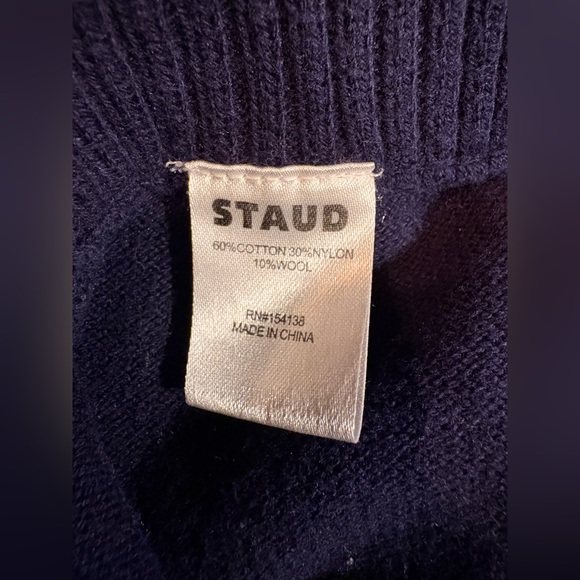 NWOT STAUD Mitchell cotton & wool blend pant, size XS - Picture 4 of 8